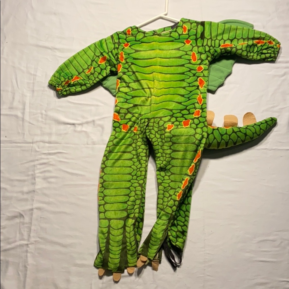HALLOWEEN COSTUME- Dragon with skull cap, tail, and wings (toddler size)